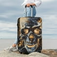 thumbnail image 7 of Susaid Fiery Skull Trio Print Elastic Washable Suitcase Cover with Hidden Zipper, Fits 18-32 Inch Luggage for Protection During Travel-Large, 7 of 7