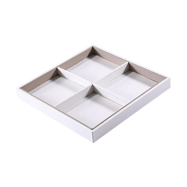 Bandeja de joyería decorativa para mujer, elegante organizador de pulseras y exhibición de joyas. Cuatro cuadrículas