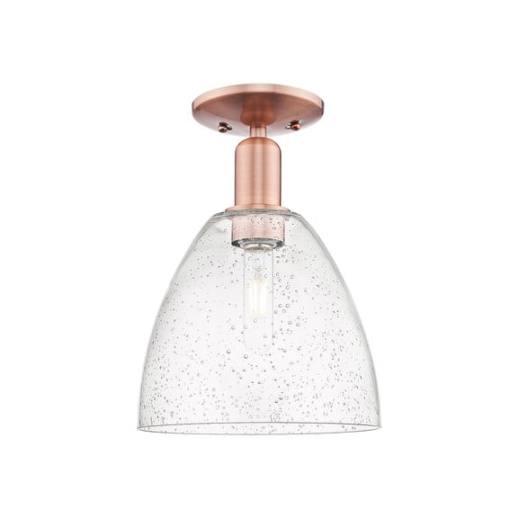 Innovations Lighting 716-1C-AC-GBD-94 Bristol 9" Wide Semi-Flush Ceiling Fixture - Copper