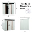 thumbnail image 2 of 6 x 5 FT Outdoor Storage Shed, Metal Garden Shed with Floor Frame, Tool Shed Outdoor Storage with Lockable Sliding Doors & Window & Air Vents, Storage House Waterproof for Backyard, Lawn, 2 of 9