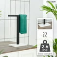 thumbnail image 4 of KOKOSIRI Hand Towel Holder Black Stand Towel Rack with Marble Base for Bathroom Kitchen Vanity Countertop, Stainless Steel 15.7'' Height THS0002-SM-BK, 4 of 7