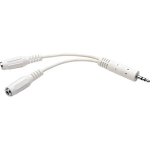 Female Y-adapter - Tripp Lite P313-06n-wh Male To 2 Female 3.5mm Stereo Cable Y-adapter, 6