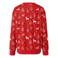 thumbnail image 5 of Quealent Womens Christmas Cardigan Casual Funny Reindeer Button Knit Open Front Cute Sweater for Holiday Party Red for Size L, 5 of 6