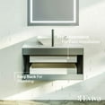 thumbnail image 6 of Totti Wave 30" Gray Modern Bathroom Vanity w/ Super White Man-Made Stone Top & Sink, 6 of 7