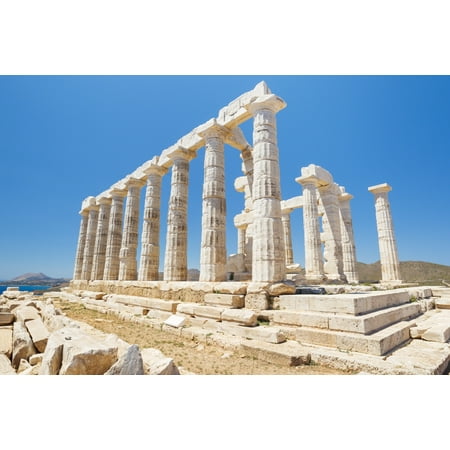 Greek Temple Ruins Temple of Poseidon near Athens