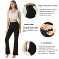 thumbnail image 3 of LNFINTDO Black Flare Leggings for Women High Waisted Bootcut Yoga Pants, 3 of 5