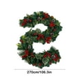 thumbnail image 3 of PALIFEUR 8.8ft Christmas Garlands - Red Berries Pine Garland for Christmas Decorations, Faux Greenery Pine Christmas Garlands for Mantle Fireplace Holiday Party Decor, 3 of 7