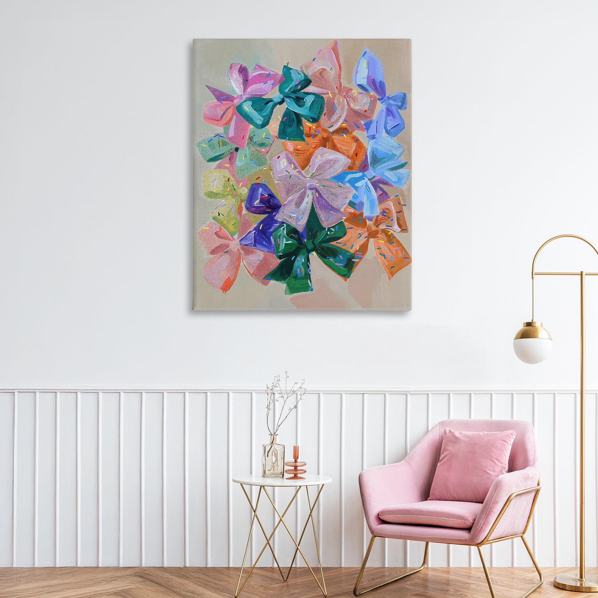 Stupell Industries Bright Bows Cluster with Sprinkles Canvas Wall Art, design by The Prints Vibe