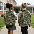 thumbnail image 5 of Xixirimido Army Green Camo Print Kids School Bag 17" Backpack for Boys & Girls Lightweight Large Capacity Bookbag for Elementary Middle High School Students, 5 of 8