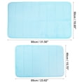 thumbnail image 2 of Unique Bargains 2 Pcs Memory Foam Bathroom Mat Non Slip Soft Bath Mats Rugs Machine Washable Blue 40x60cm+50x80cm, 2 of 6