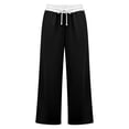 thumbnail image 6 of Guluxicc Women's Sweat Pants with Pockets Elastic Waist Drawstring Long Wide Leg Trousers for Everyday Fall Winter, 6 of 6