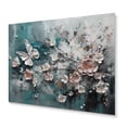 thumbnail image 2 of Designart "Butterfly-Painted Flowers I" Floral Metal Art Living Room, 2 of 5
