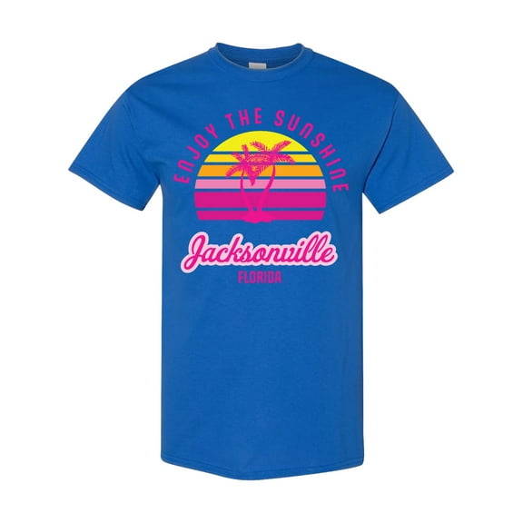 Inktastic Summer Enjoy the Sunshine Jacksonville Florida in Pink T-Shirt