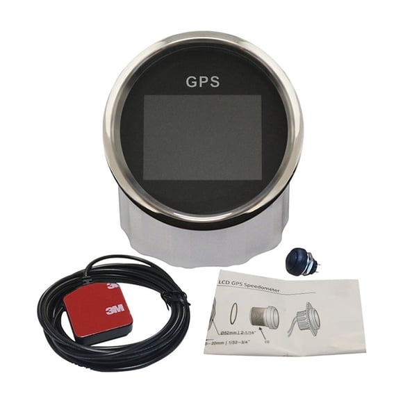 52mm Car Boat Digital GPS Speedometer Tripmeter KM MPH Knots Odometer Adjustable GPS Blind Area Odometer Compensation 12V 24V ,High Precision