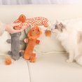 thumbnail image 4 of Cat Pillow Toy Plush Squeaky Interactive Pet Chew Toy Kitten Teeth Cleaning Toy, 4 of 10