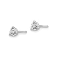thumbnail image 3 of 1/3 Carat (Ctw VS2-SI1, D-E-F) Lab Grown Diamond Solitaire Stud Earrings in 14K White Gold with Screwbacks for Women, 3 of 4