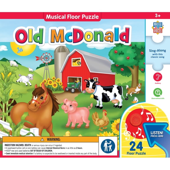 MasterPieces 24 Piece Sing-A-Long Sound Jigsaw Puzzle - Old McDonald