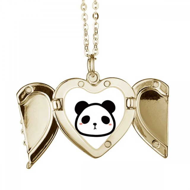 Panda animal, Panda peluda, gatita bonita. Collar colgante en forma de melocotón con alas Unbranded M