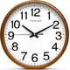 thumbnail image 1 of TIMESS 13" Reloj de Pared Silencioso con Marco de Madera Claro, Cara Fácil de Leer, Decorativo, sin Tictac, 1 of 7