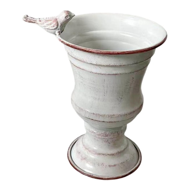 Maceta, escultura, regalo, estatua para exteriores, florero, contenedor para plantas Blanco