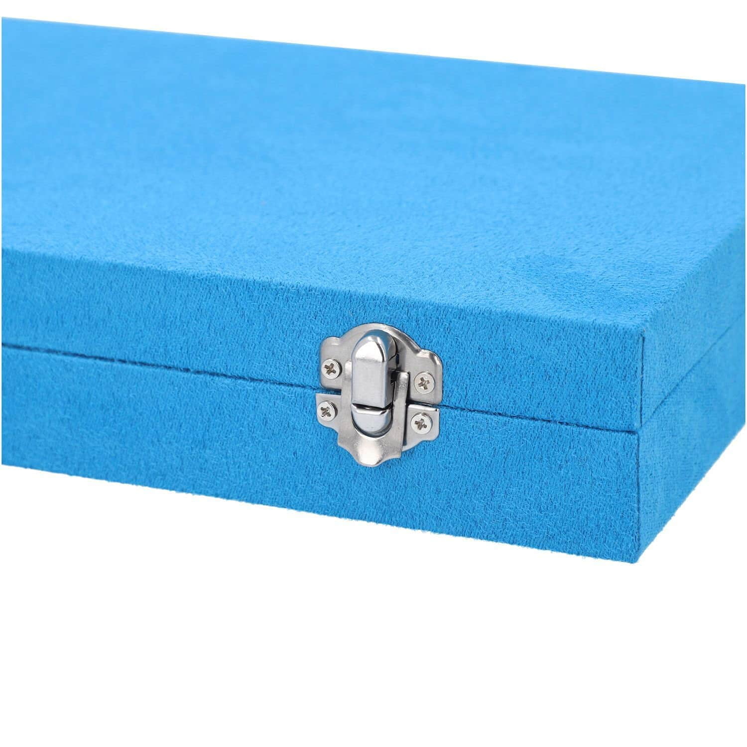 Buy Turquoise Faux Velvet Briefcase Style 2-tier Jewelry Box, Scratch  resistant and Anti-Tarnish Jewelry Storage Box, Anti Tarnish Jewelry Case,  Jewelry Organizer (Approx 60 Rings, etc.) at ShopLC.