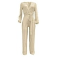 thumbnail image 3 of Women Long Sleeve Sequin Jumpsuit Polyester Spandex for Party and Club, 3 of 4