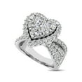 thumbnail image 3 of Diamond 1 Ct.Tw. Heart Engagement Ring in 14K White Gold, 3 of 3