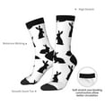 thumbnail image 4 of Pofeuu Black Rabbit Print Crew Socks, Adult Running Hiking Socks for Youth and Adult, 4 of 6