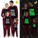 thumbnail image 1 of Pijamas familiares a juego de Navidad, juego de pijamas luminosos, Jesús es la razón, cuadros rojos, 1 of 3