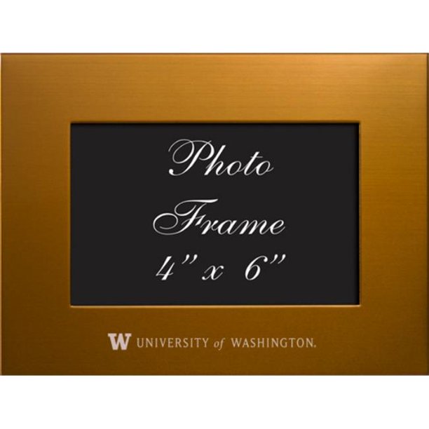 Lxg University Of Washington Brushed Metal Picture Frame 44 Gold Walmart Com Walmart Com