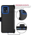 thumbnail image 5 of For Motorola Edge Plus 2023 Case, Heavy Duty Rugged Deferder Case with [Belt Clip Holster], Shockproof Full Body Protection Kickstand Cover, Black+Blue, 5 of 7