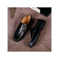 thumbnail image 6 of Gomelly Mens Boat Shoe Driving Flats Comfort Loafers Non-Slip Penny Loafer Wedding Office Moccasins Black 10.5, 6 of 9