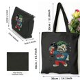 thumbnail image 3 of JEUXUS Tote Bag for Women Canvas 2 Pcs Canvas Tote Bags Cute Aesthetic Tote Bags with Zipper Hawaiian Punch Distressed Punchy Graphic Black, 3 of 8