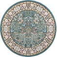 thumbnail image 2 of Rugs.com Rabia Collection Rug – 10' Round Blue Low Rug Perfect For Kitchens, Dining Rooms, 2 of 9