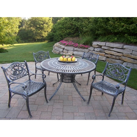 Oakland Living Sunray Cast Aluminum 48 in. Hummingbird Patio Dining Set - Seats 4