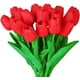 thumbnail image 1 of 10 Stunning Realistic Touch PU Artificial Tulip Bouquet with Stem-Red WD.WDQZL Hogar, 1 of 1