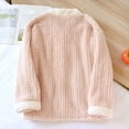 thumbnail image 5 of Wensltd Long Sleeve Fleece Pajama Tops for Women Plus Size Thick Cozy Soft Winter Home Clothes, 5 of 9