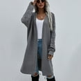 thumbnail image 5 of AOOCHASLIY Clearance Ladies Coat Women Long Solid Color Women's Knitted Casual Fashion Cardigan, 5 of 5