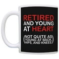 thumbnail image 2 of ThisWear Retirement Gift Retired and Young at Heart Funny Retired Gag 11 ounce Coffee Mug Black, 2 of 4