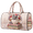 M (16" x 8" x 8"), variant on 2D Print Personalized Kitten Teacup Quilted Weekend Bag, Cat Lover Bag