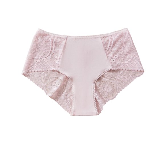 Jamicy Panties for Women Floral Embroidered High Waist Breathable Briefs Plus Size Underwear for Women