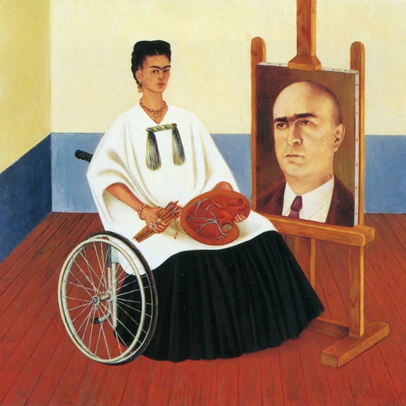 Frida Kahlo Self Portrait With Portrait Of Dr. Farill - CANVAS or PRINT WALL ART