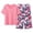 X-Pink10, variant on Women'S Pajama Sets Short Sleeve Tops Long Pants Oversized 2Pcs Pjs Set Comfy Sleepewar Outfit Summer Nightwear