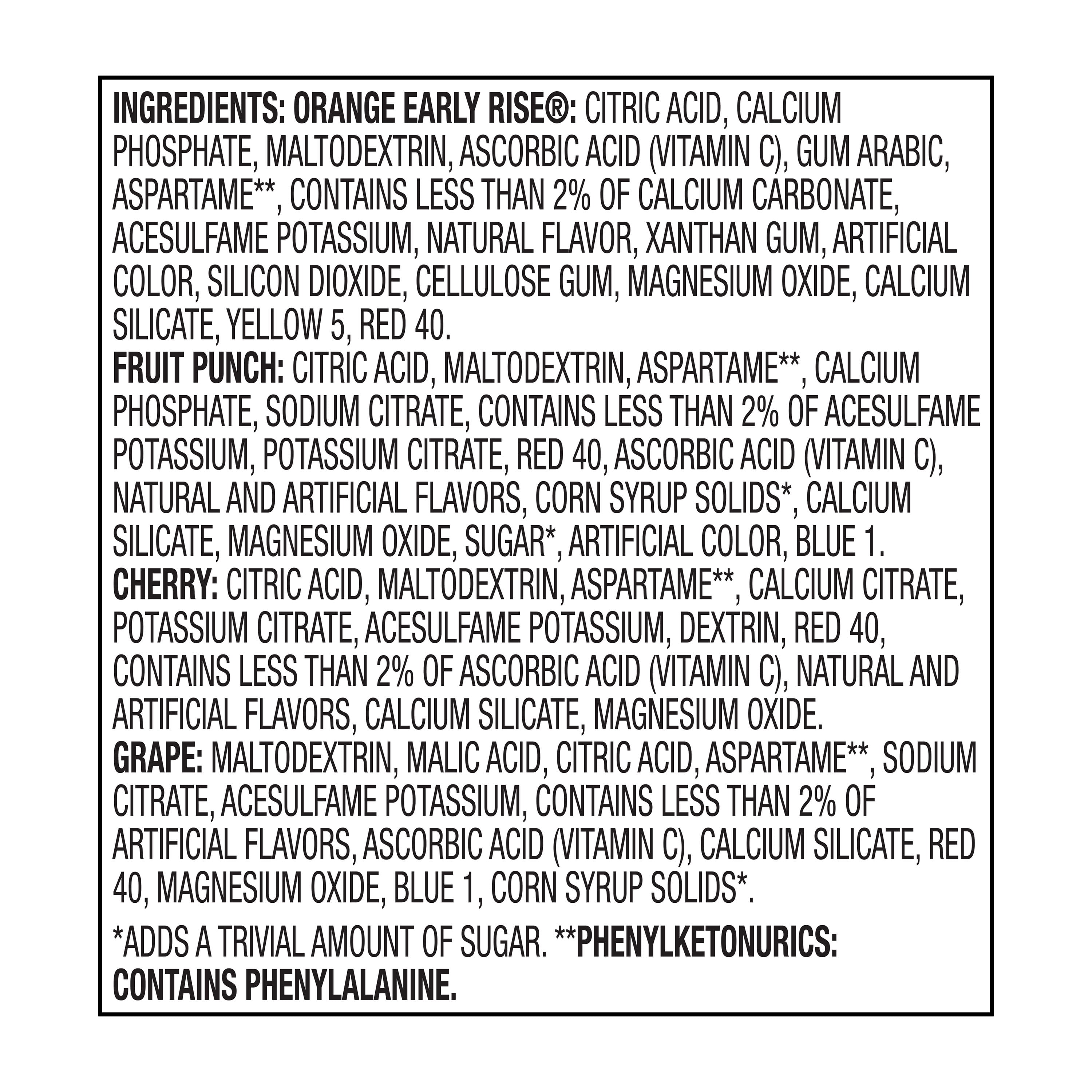 Great Value Sugar-Free Assorted Fruit Drink Mix Variety Pack, 1.87 oz, 20 count