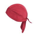thumbnail image 2 of Toptie Do Rag Cooling Cycling Skull Cap Headwrap Helmet Liner Pirate Beanie Hat-Red, 2 of 8