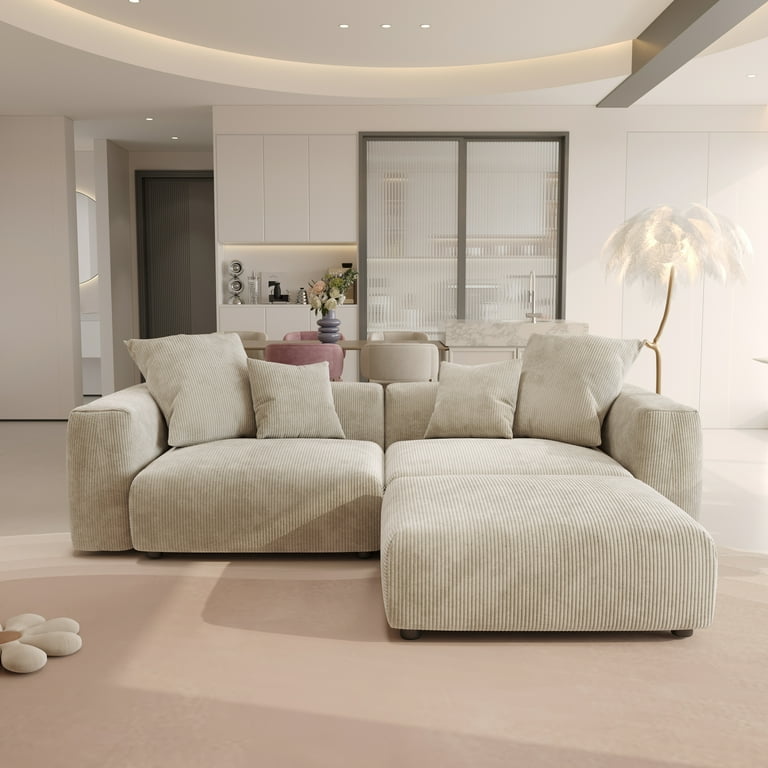 Magic Home Convertible Sectional Sofa Modular Couch,L-Shaped