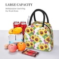 thumbnail image 6 of Haiem Sunflowers Printed Lunch Bag Women, Lunch Box Lunch Bag for Women, Small Leakproof Cute Lunch Tote Large Capacity Reusable Insulated Cooler Lunch Container, 6 of 6