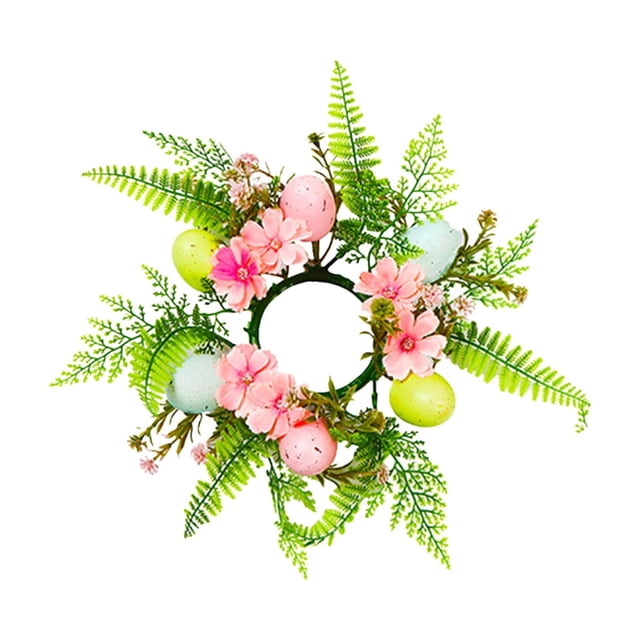 Easter Decorations for The Home Easter Simulation Easter Eggs Candle Holders Wreath Wedding Decoration Desktop Candle Wreath Candle Holders for Candlesticks