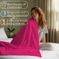 thumbnail image 6 of Amay Premium Organic Cotton Flat Sheet, 500 Thread Count Luxury Top Sheet, Cooling & Durable Bedding Sheets, Short Queen, Hot Pink(90" x 102") 1 Piece, 6 of 7