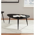 thumbnail image 2 of Odessa Triangular Solid Wood Coffee Table Black, 2 of 11